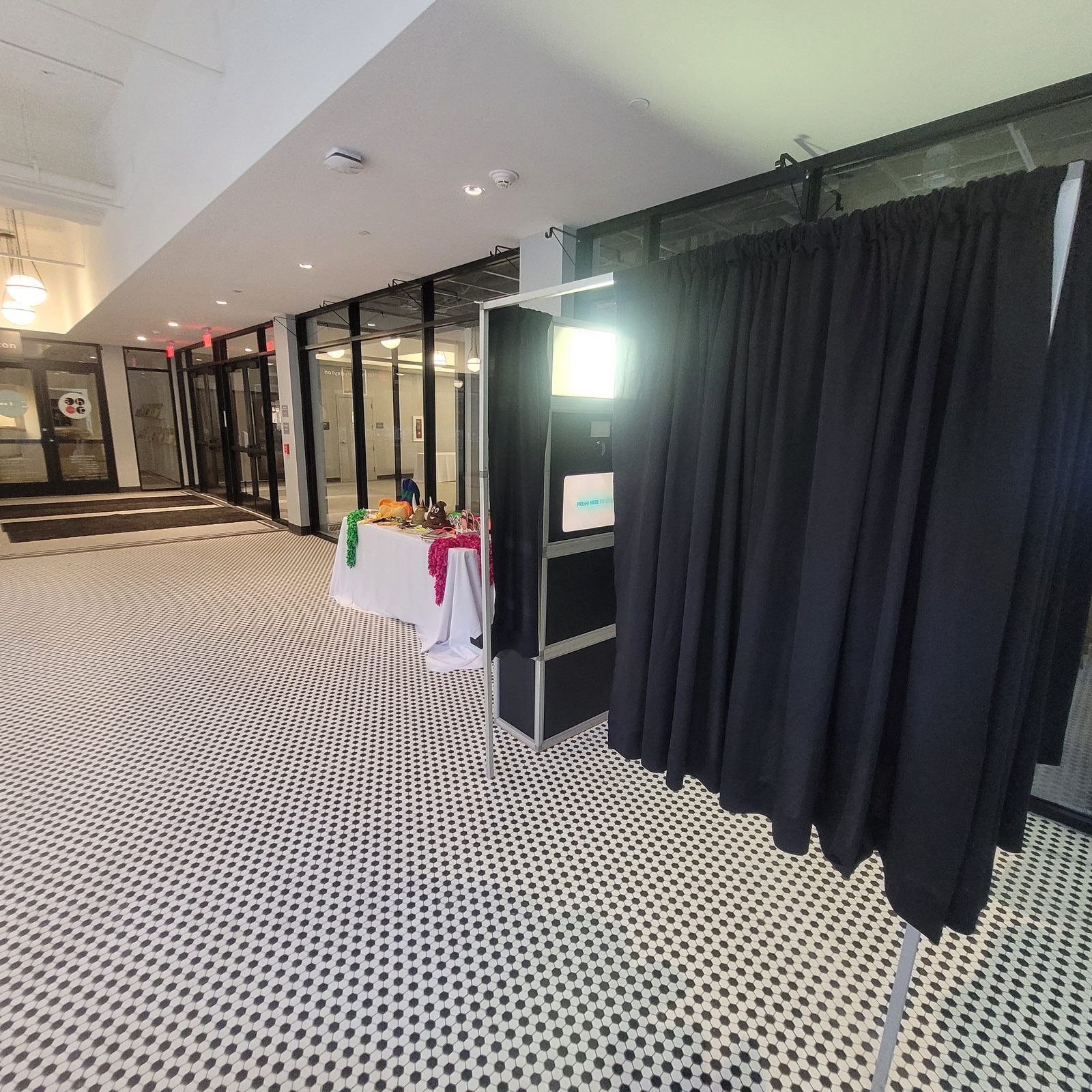 Enclosed photo booth rental at Dayton Arcade Ohio event